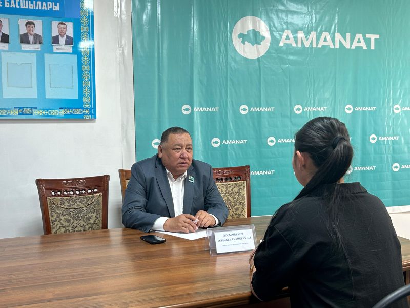 Көксу аудандық мәслихат депутаты Досымбеков Әлдибек Рғайбекұлы жеке қабылдау өткізді.